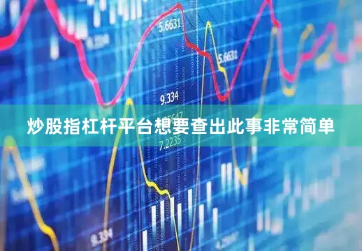 炒股指杠杆平台想要查出此事非常简单